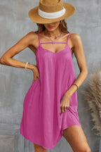 Sleeveless A Line Spaghetti Strap Dress | Mixtshop LLC