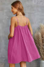 Sleeveless A Line Spaghetti Strap Dress | Mixtshop LLC