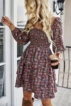 Square Neck Solid Lace Up Cocktail Dress | Mixtshop LLC