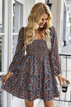 Square Neck Solid Lace Up Cocktail Dress | Mixtshop LLC