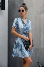Animal Drawstring Waist Shirt Dress | Mixtshop LLC