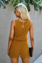 Crewneck Sleeveless Drawstring Loose Romper | Mixtshop LLC
