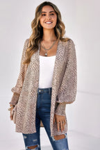 Allover Print Shirred Cuff Lantern Sleeve Kimono | Mixtshop LLC