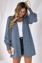 Allover Print Shirred Cuff Lantern Sleeve Kimono | Mixtshop LLC