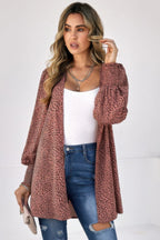 Allover Print Shirred Cuff Lantern Sleeve Kimono | Mixtshop LLC
