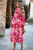 Floral High Elastic Waist Square Neck Pocket Dress | Mixtshop LLC