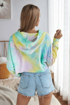 Tie Dye Crop Loose Pullover Hoodie | Mixtshop LLC