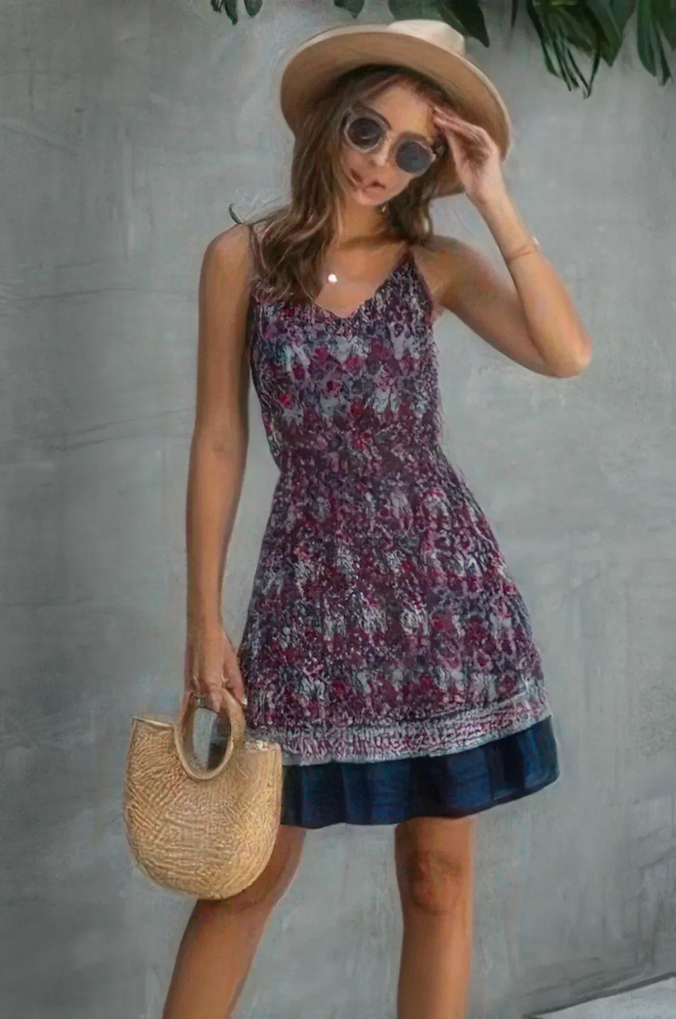 Floral Spaghetti Strap Button Down Ruffle Mini Dress | Mixtshop LLC