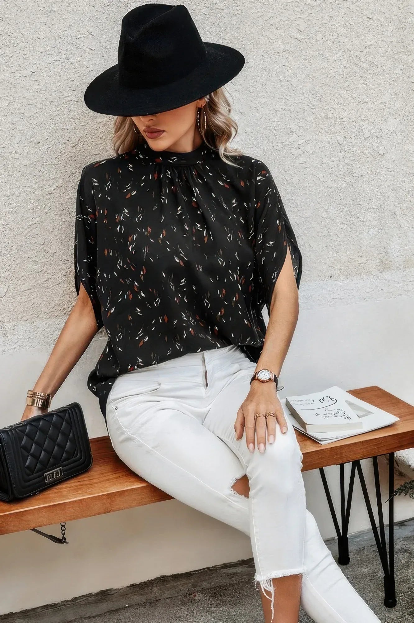 Leopard Print Open Back Knot Drop Shoulder Top | Mixtshop LLC