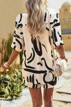 Two Piece Printed Button Down Elastic Waist Sets | Mixtshop LLC