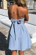 Off Shoulder Elegant Tube Cuff A Swing Short Dress | Mixtshop LLC
