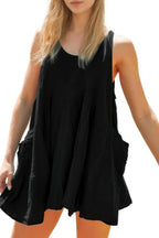 U Neck Backless Sleeveless Mini Pocket Dress | Mixtshop LLC
