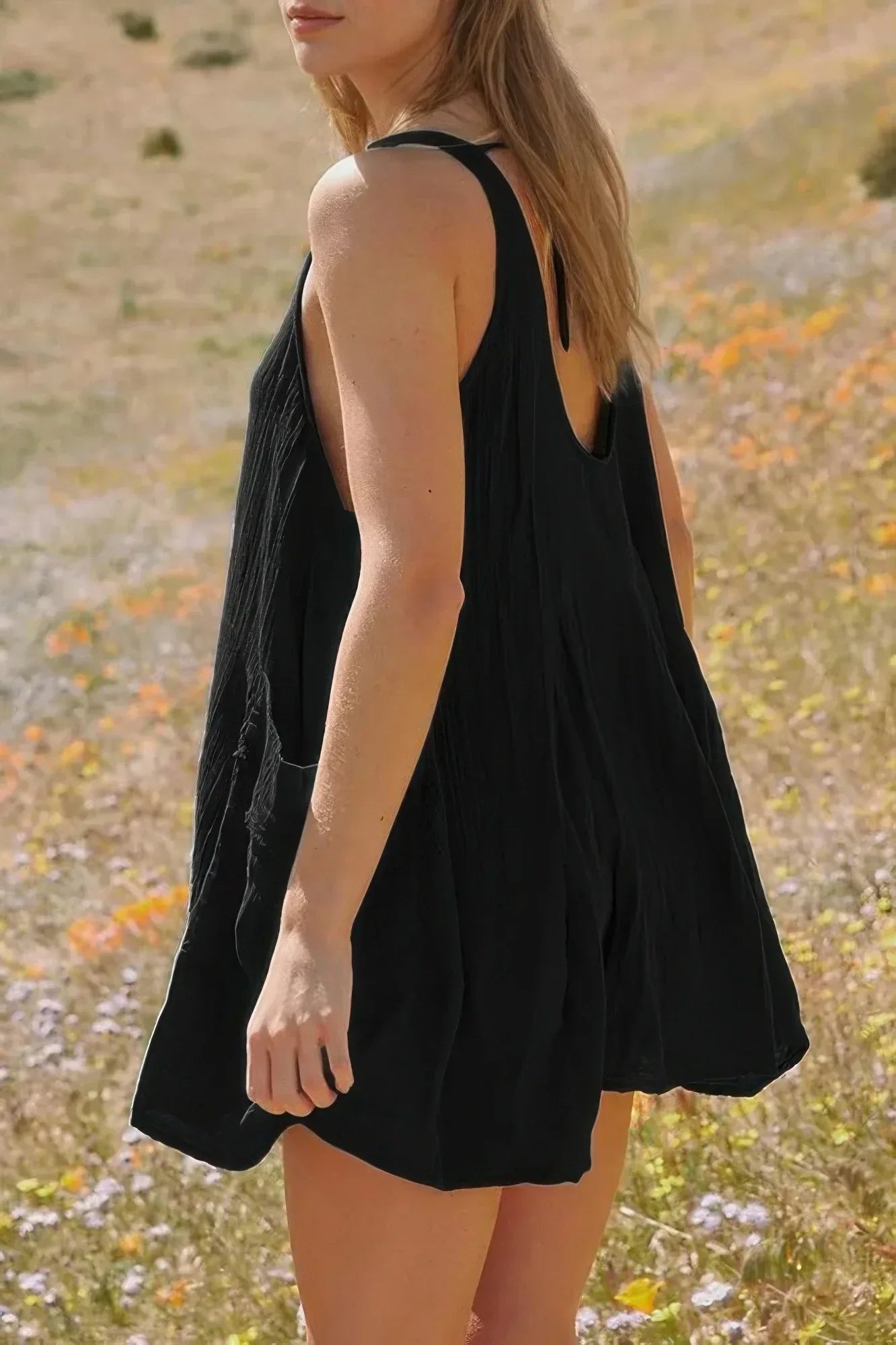 U Neck Backless Sleeveless Mini Pocket Dress | Mixtshop LLC