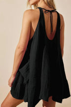 U Neck Backless Sleeveless Mini Pocket Dress | Mixtshop LLC