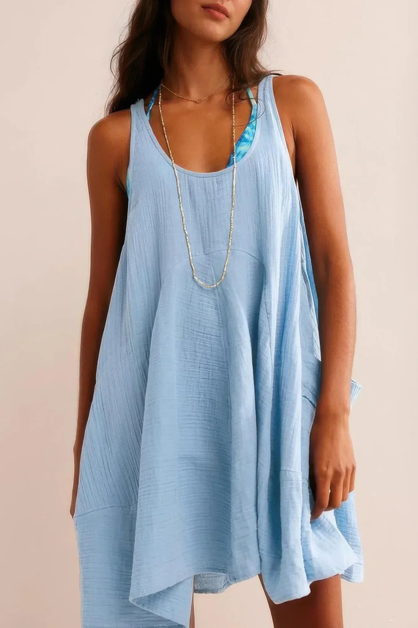 U Neck Backless Sleeveless Mini Pocket Dress | Mixtshop LLC