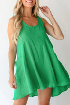 U Neck Backless Sleeveless Mini Pocket Dress | Mixtshop LLC