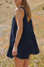 U Neck Backless Sleeveless Mini Pocket Dress | Mixtshop LLC