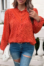 Embroidered Lace Button Down Hollow Out Shirt | Mixtshop LLC