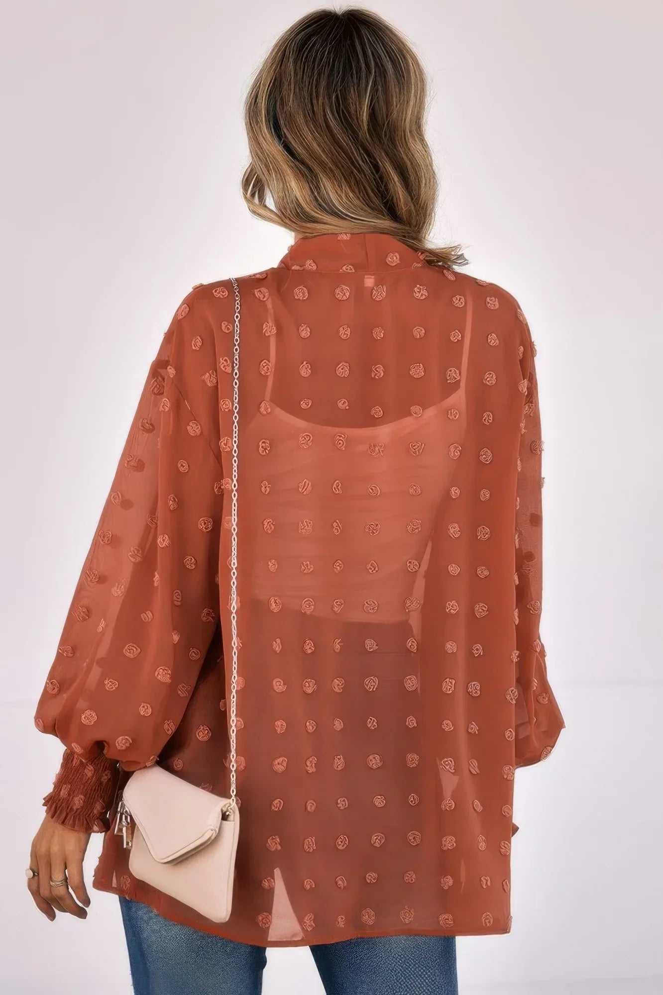 Polka Dot Kimono Loose Front Open Top | Mixtshop LLC