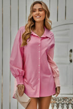 Color Block Button Down Cuffed Sleeves Blouse | Mixtshop LLC