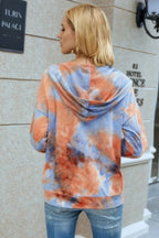Tie Dye Full Zip Drawstring Hoodie | Mixtshop LLC