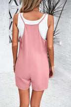Scoop Neck Spaghetti Straps Loose Fit Solid Romper | Mixtshop LLC