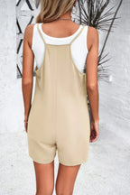 Scoop Neck Spaghetti Straps Loose Fit Solid Romper | Mixtshop LLC