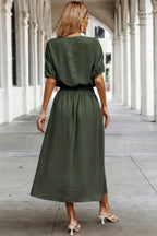 Two Pieces Solid Color Loose Puff Sleeve Pleated Shirt | Mixtshop LLC