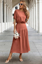 Two Pieces Solid Color Loose Puff Sleeve Pleated Shirt | Mixtshop LLC