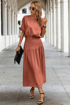Two Pieces Solid Color Loose Puff Sleeve Pleated Shirt | Mixtshop LLC