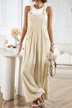 Button Detail Wide Leg Overall Pockets Jumpsuit | Mixtshop LLC