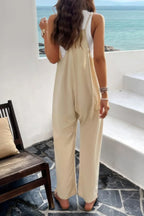 Pocketed Spaghetti Strap Loose Sleeveless Jumpsuit | Mixtshop LLC