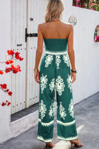 Geo Print Off Shoulder High Waist Fit Jumpsuit | Mixtshop LLC