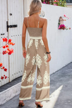 Geo Print Off Shoulder High Waist Fit Jumpsuit | Mixtshop LLC