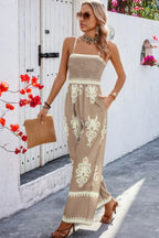 Geo Print Off Shoulder High Waist Fit Jumpsuit | Mixtshop LLC