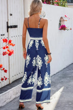 Geo Print Off Shoulder High Waist Fit Jumpsuit | Mixtshop LLC