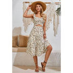 Square Neck Leopard Cut Out Elastic Waist Dress | Mixtshop LLC