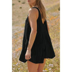 Solid A Line Pockets Low Back Knot Midi Dress | Mixtshop LLC