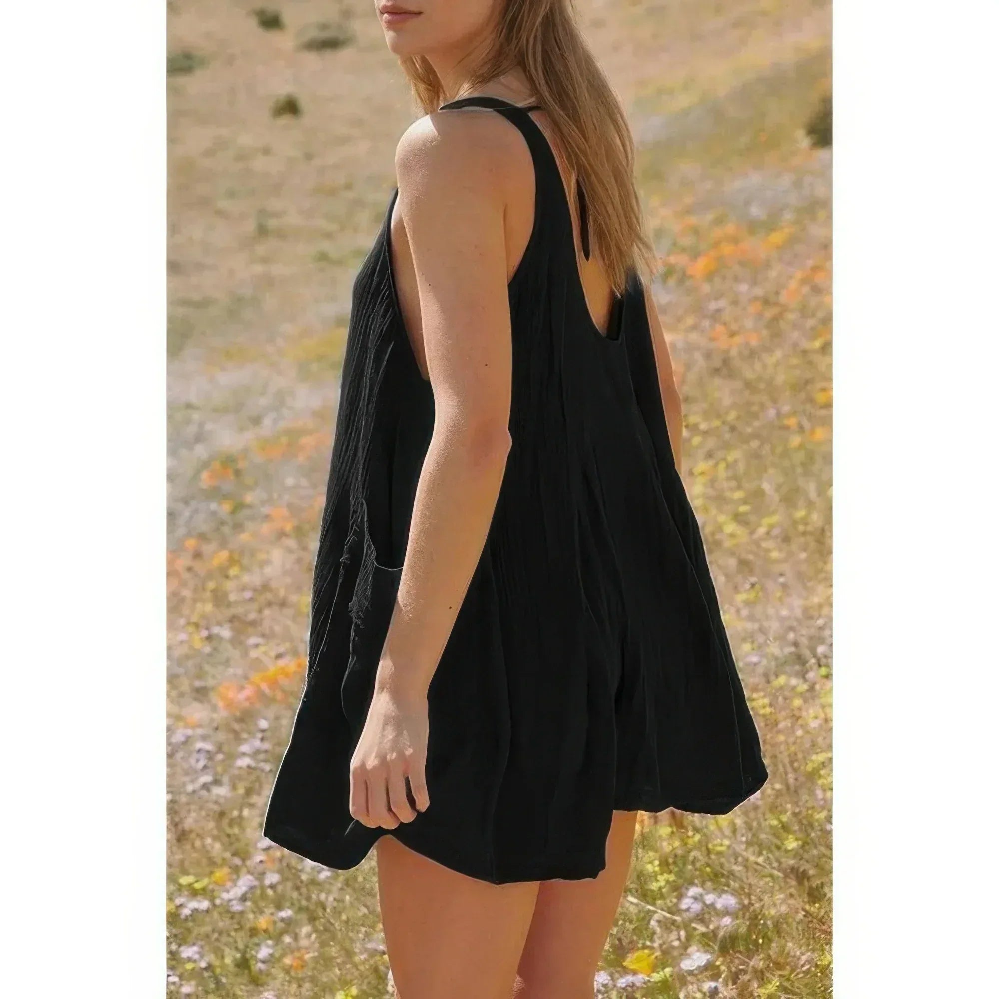 Solid A Line Pockets Low Back Knot Midi Dress | Mixtshop LLC