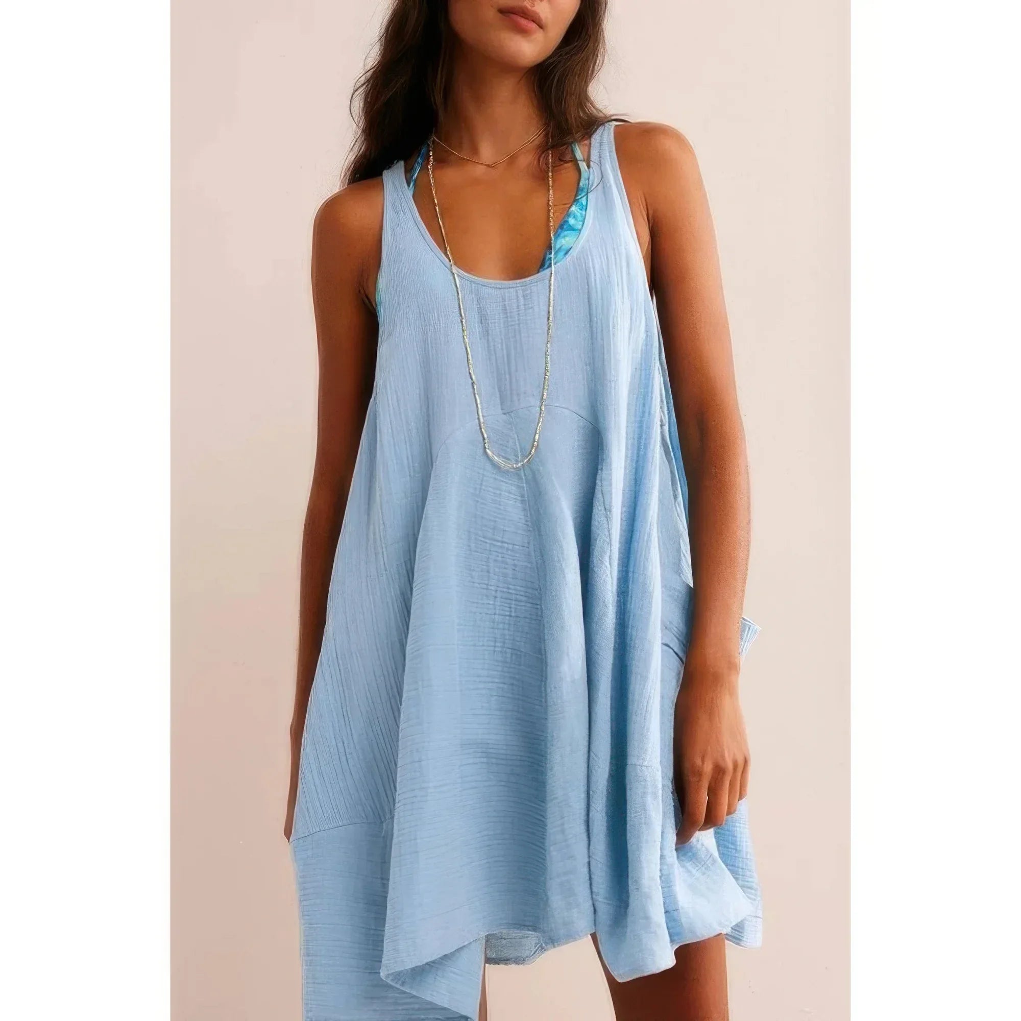 Solid A Line Pockets Low Back Knot Midi Dress | Mixtshop LLC