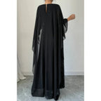 Solid Elegant Sequin Satin Knit Party Long Dress | Mixtshop LLC