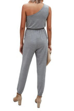 One Shoulder Sleeveless Elastic Waist Jumpsuit | Mixtshop LLC