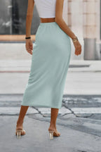 Solid Twist Wrap Assassin Fit Skirt | Mixtshop LLC