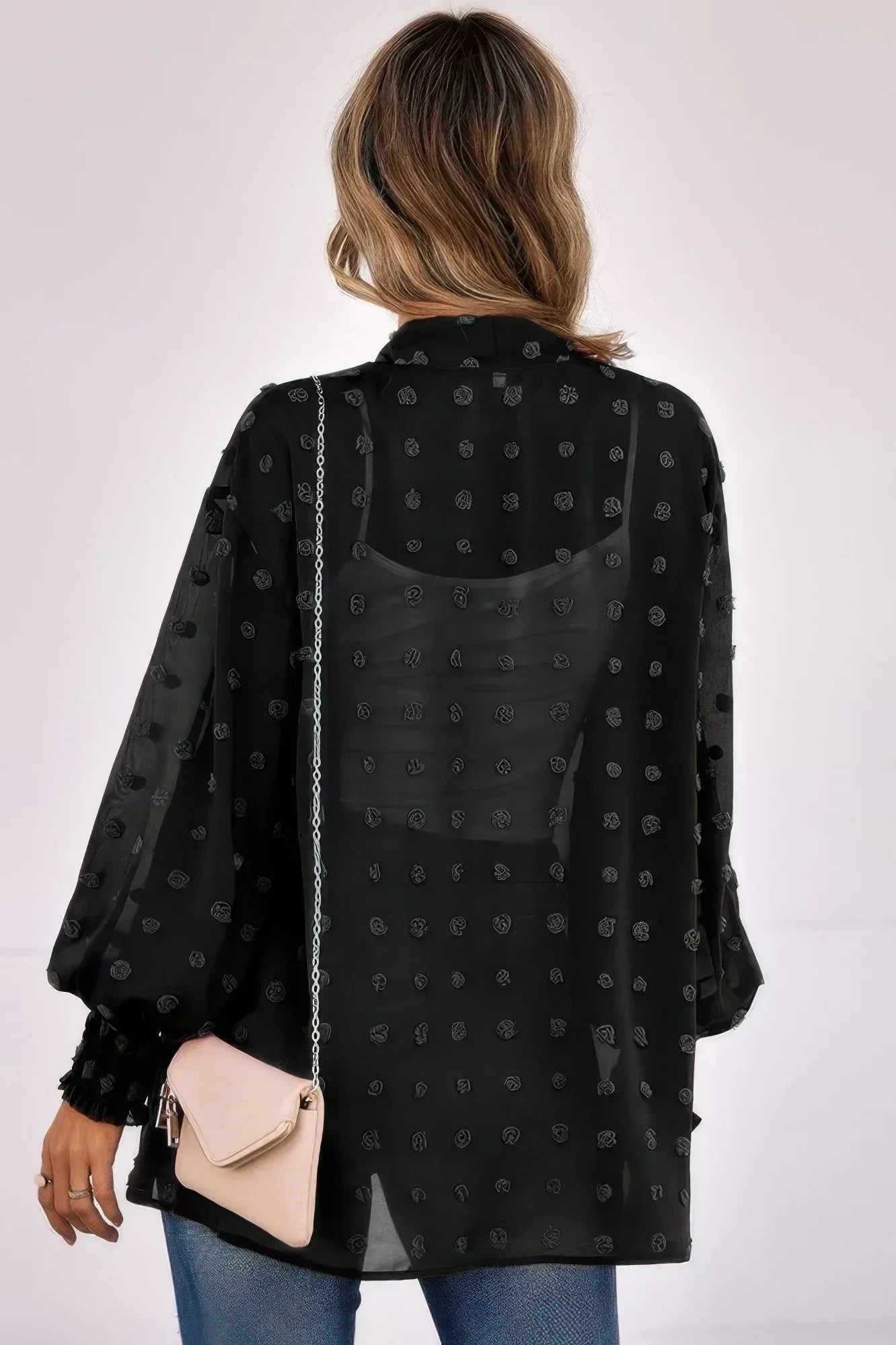 Front Open Dot Casual Light Top | Mixtshop LLC