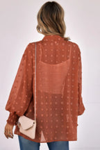 Front Open Dot Casual Light Top | Mixtshop LLC