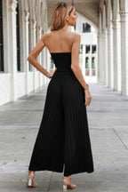 Elegant Off Shoulder Pleated High Waist Jumpsuit | Mixtshop LLC