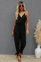Sleeveless Floral Print Knot Side Cami Jumpsuit | Mixtshop LLC