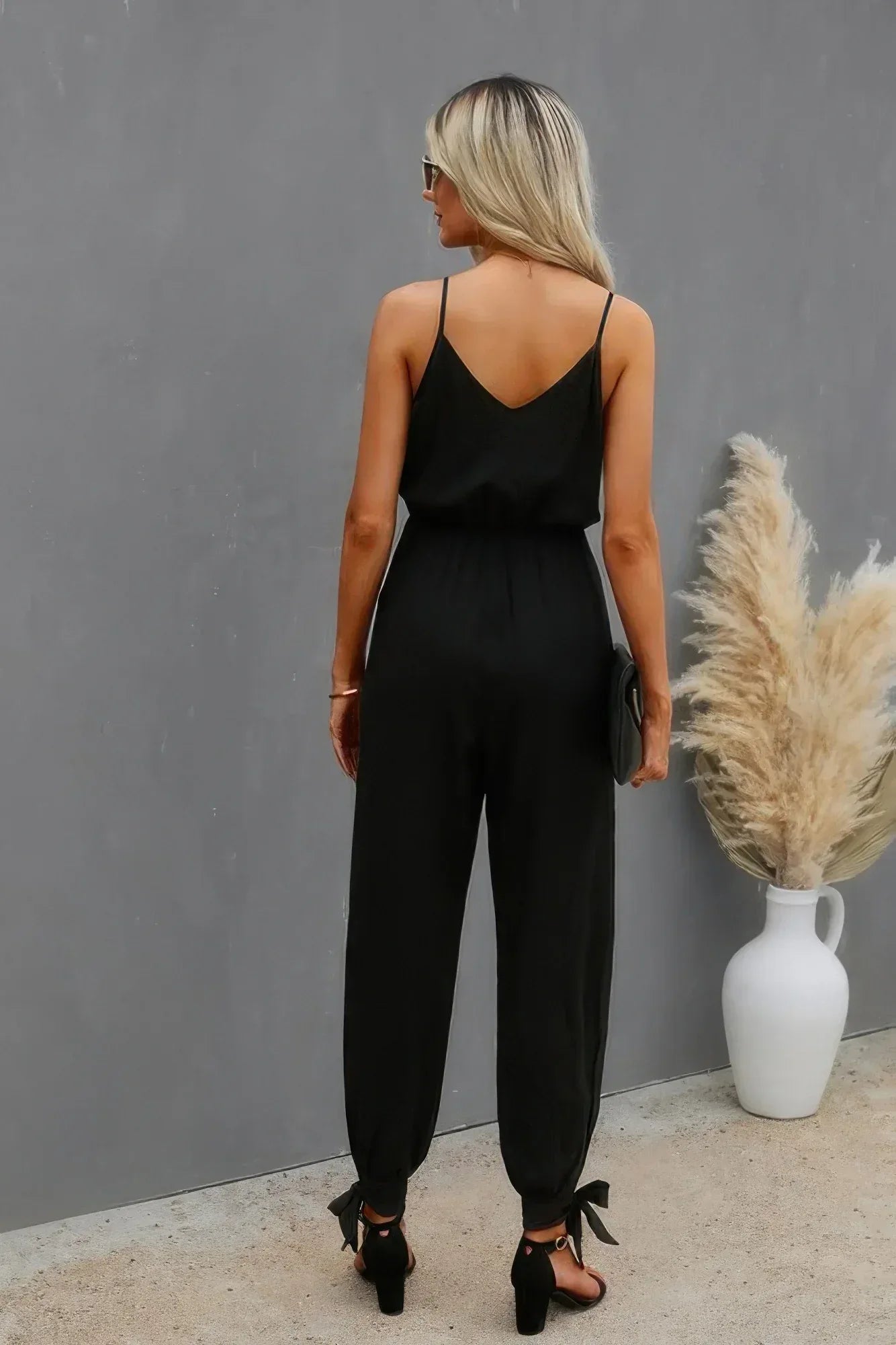 Sleeveless Floral Print Knot Side Cami Jumpsuit | Mixtshop LLC