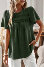 Plus Size Temperament Solid Short Sleeves Top | Mixtshop LLC