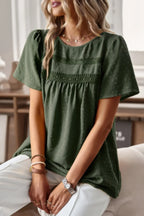 Plus Size Temperament Solid Short Sleeves Top | Mixtshop LLC